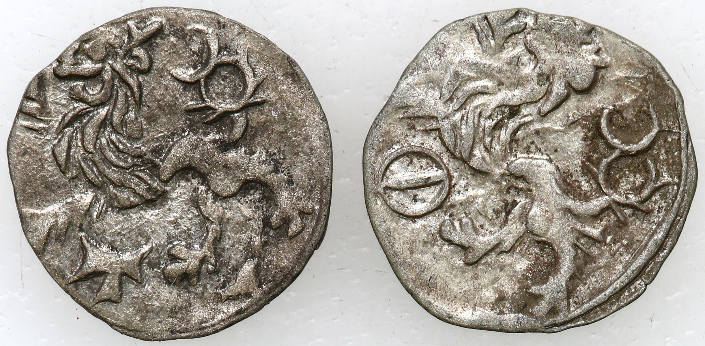 Śląsk, Księstwo Wrocławskie. Zygmunt Luksemburczyk (1419-1437). Halerz miejski, Wrocław, zestaw 2 monet